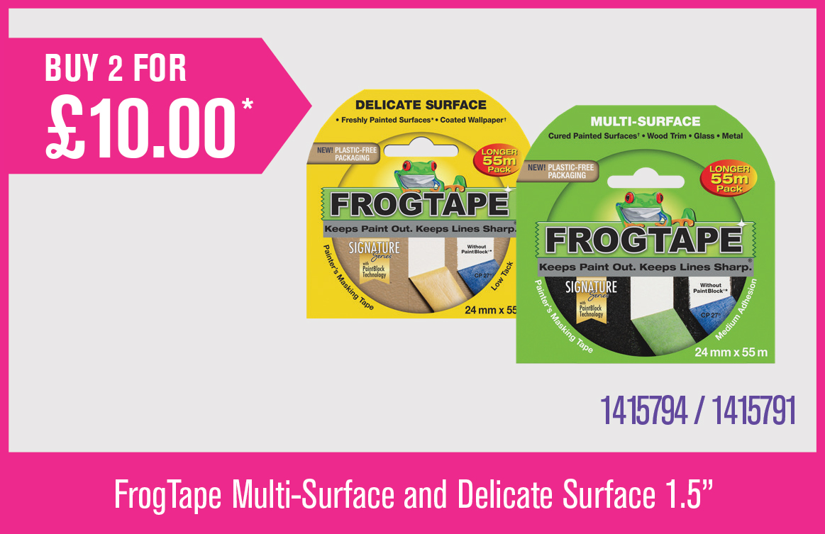FrogTape Multi-Surface and Delicate Surface 1.5" - buy 2 for &pound;10.00