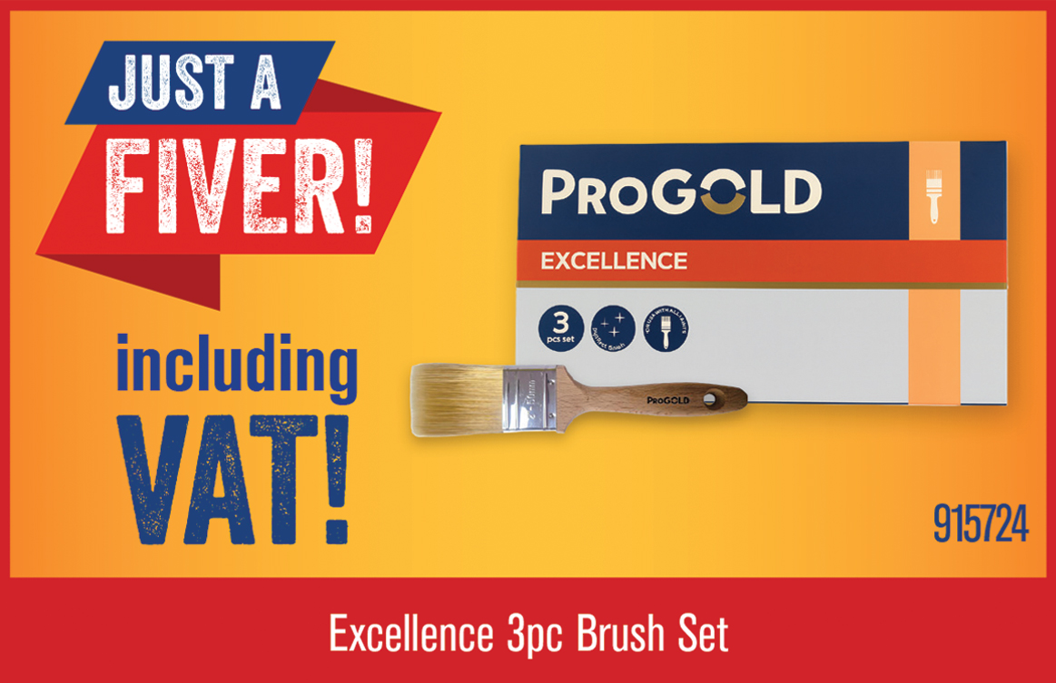 ProGold Excellence 3pc Brush Set
