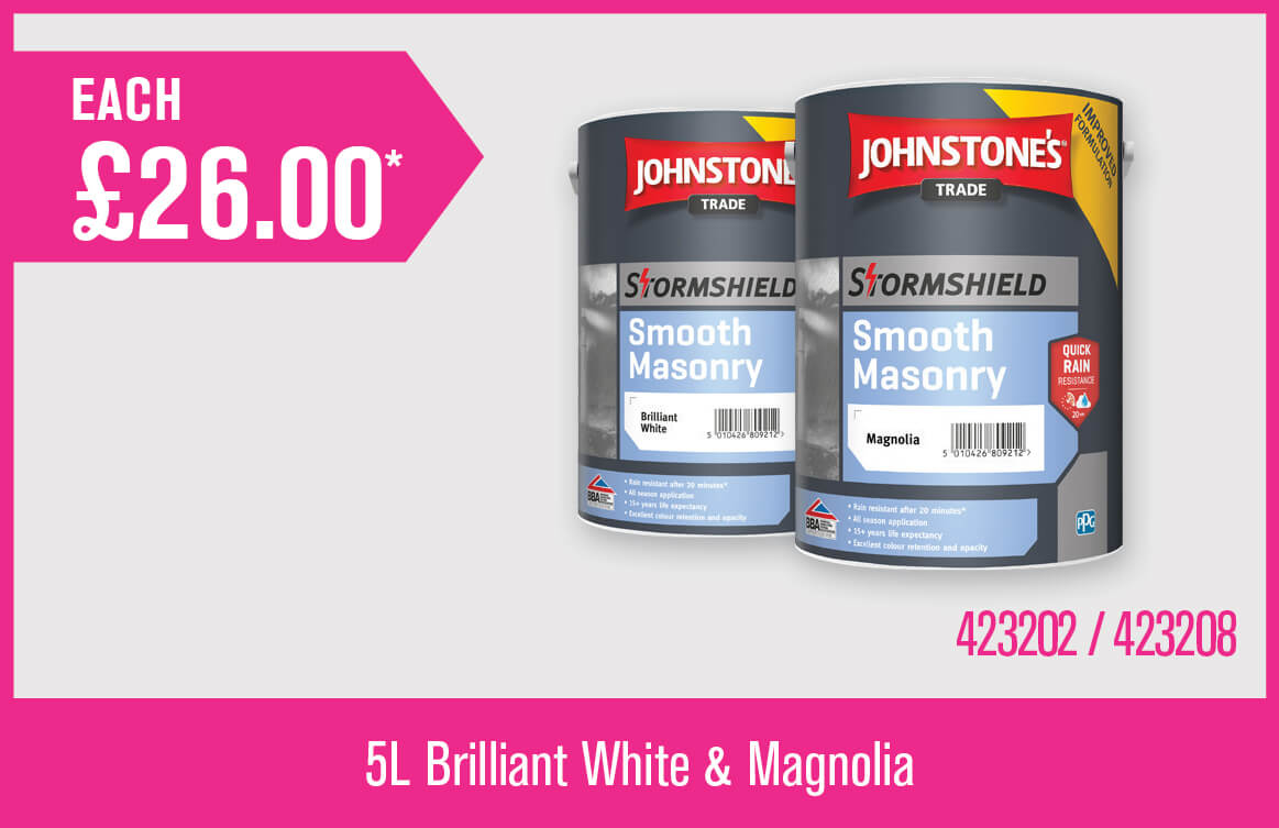 Johnstone's Trade Stormshield Smooth Masonry paint