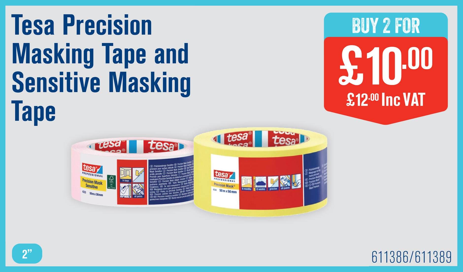 Tesa Precision Masking Tape and Sensitive Masking Tape